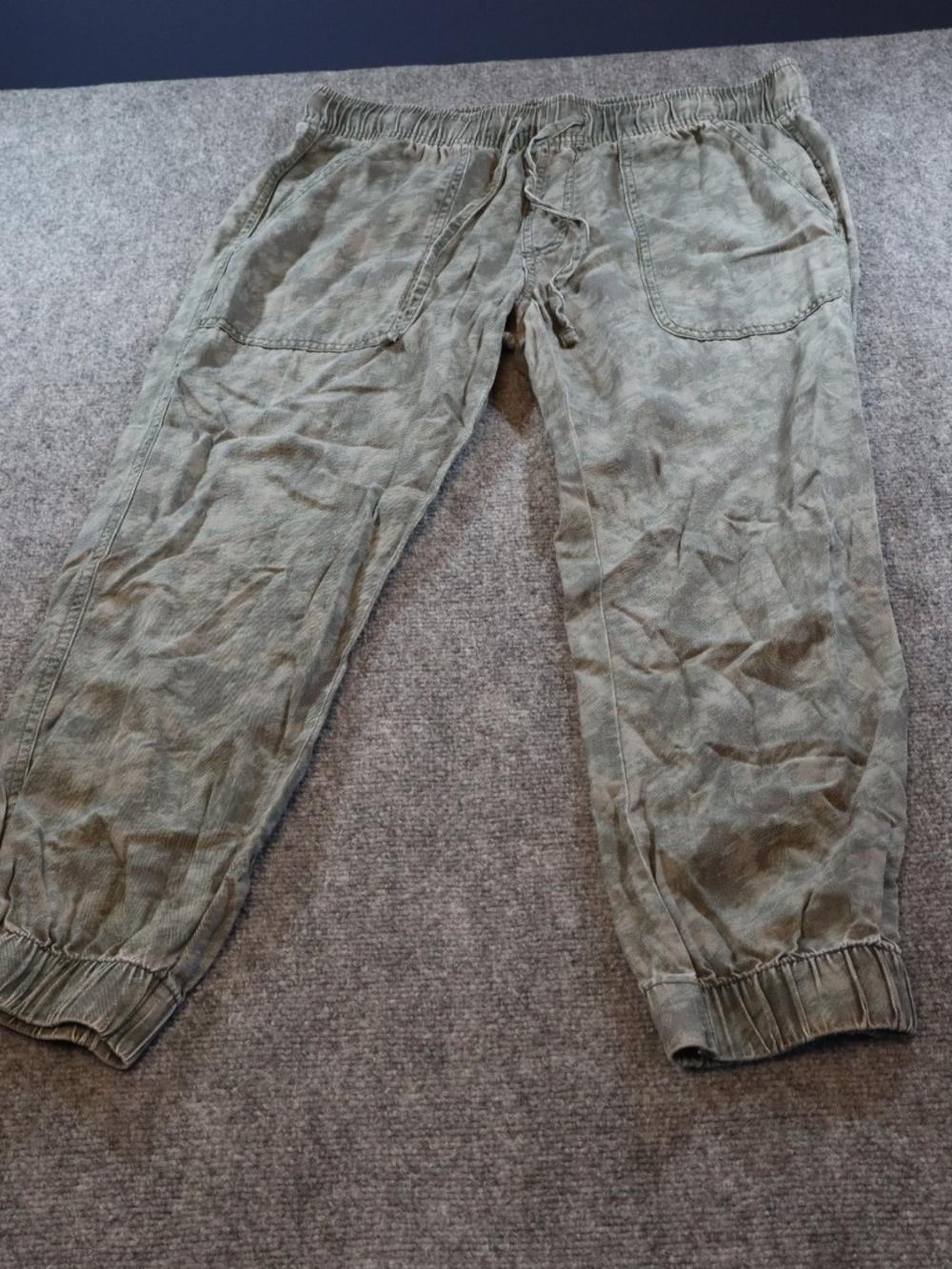 Orvis Womens Olive Jogger Pants Small Drawstring Casual Outdoor Utility Lounge